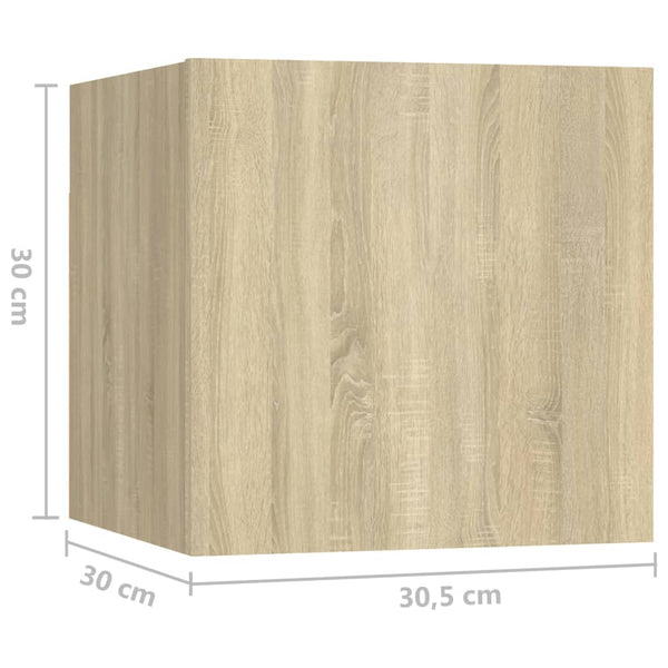vidaXL 5-piece TV Cabinet Set Sonoma Oak Engineered Wood