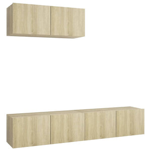 vidaXL TV Cabinets 3 pcs Sonoma Oak Engineered Wood