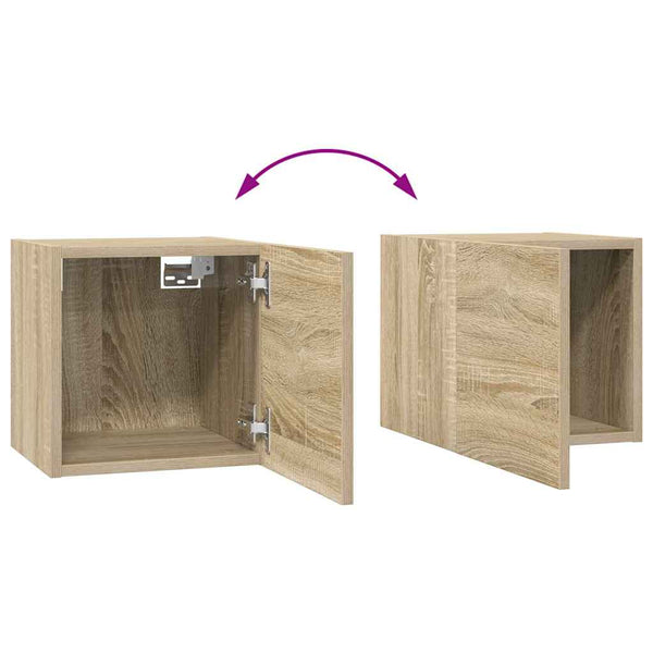 vidaXL 8-Piece TV Cabinet Set Sonoma Oak Engineered Wood