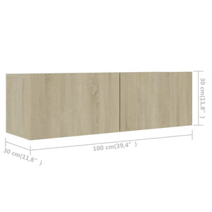 vidaXL 6-Piece TV Cabinet Set Sonoma Oak Engineered Wood