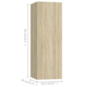 vidaXL 4-Piece TV Cabinet Set Sonoma Oak Engineered Wood