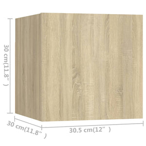 vidaXL 4-Piece TV Cabinet Set Sonoma Oak Engineered Wood
