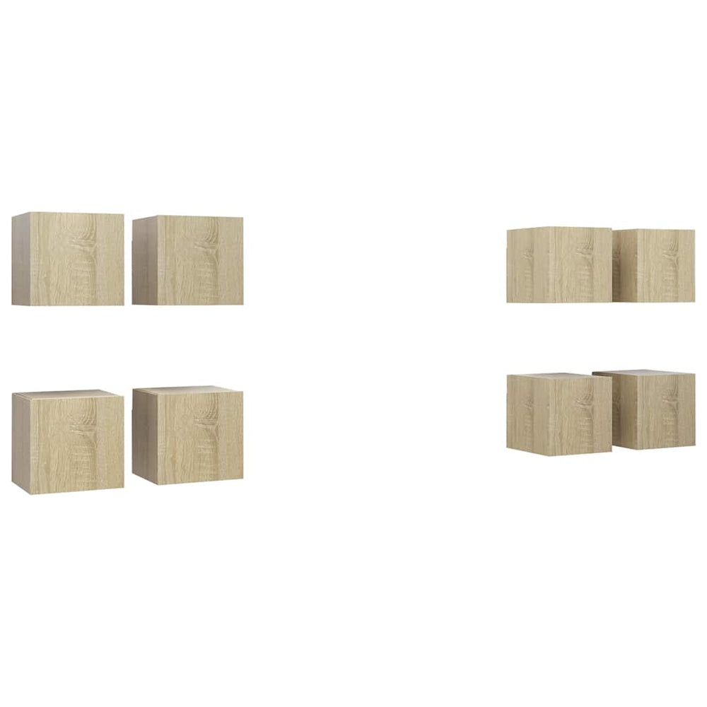 vidaXL TV Wall Cabinets 8 pcs Sonoma Oak 30.5x30x30 cm