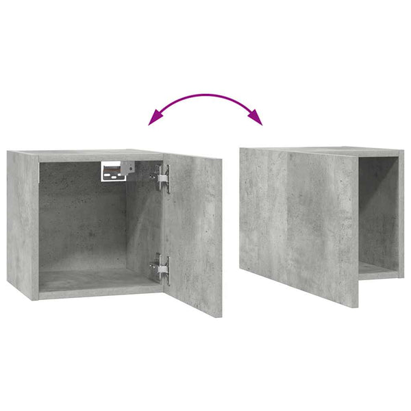 vidaXL 8-Piece TV Cabinet Set Concrete Grey Engineered Wood