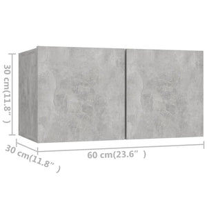 vidaXL 6-Piece TV Cabinet Set Concrete Grey Engineered Wood
