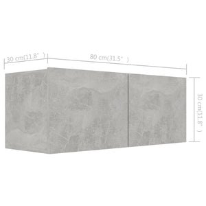 vidaXL 4-Piece TV Cabinet Set Concrete Grey Engineered Wood