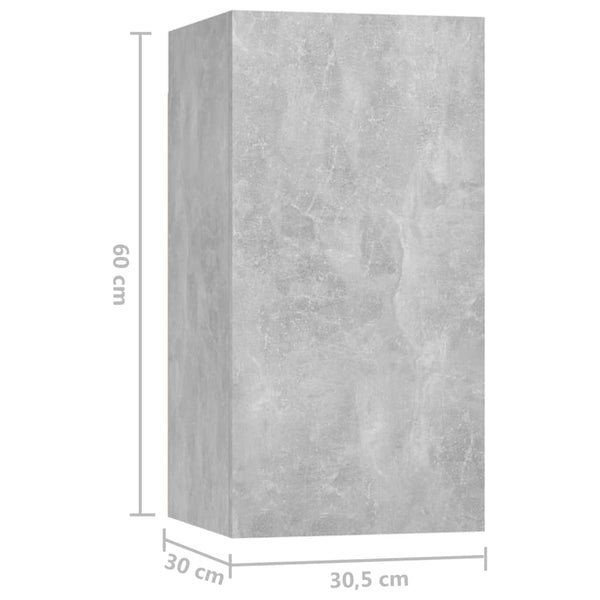 vidaXL 10-piece TV Cabinet Set Concrete Grey Engineered Wood