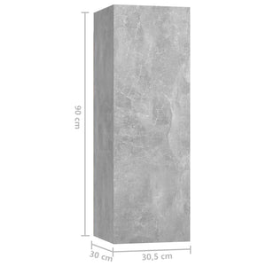vidaXL 10-piece TV Cabinet Set Concrete Grey Engineered Wood