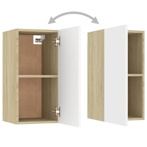 vidaXL 3-Piece TV Cabinet Set White Sonoma Oak Engineered Wood