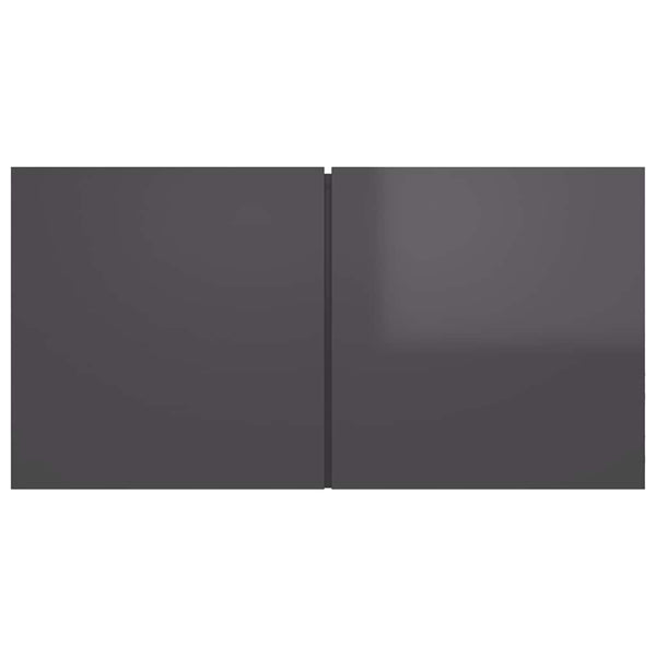 vidaXL 6-Piece TV Cabinet Set High Gloss Grey Engineered Wood