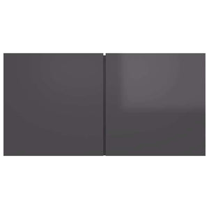 vidaXL 7-Piece TV Cabinet Set High Gloss Grey Engineered Wood