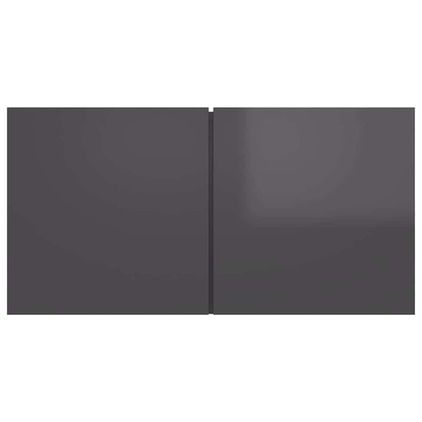 vidaXL 7-Piece TV Cabinet Set High Gloss Grey Engineered Wood