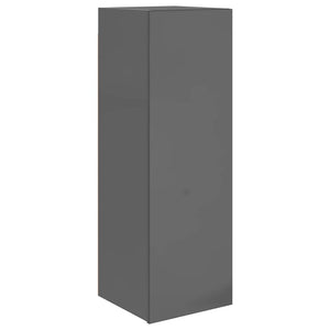 vidaXL 10-Piece TV Cabinet Set High Gloss Grey Engineered Wood