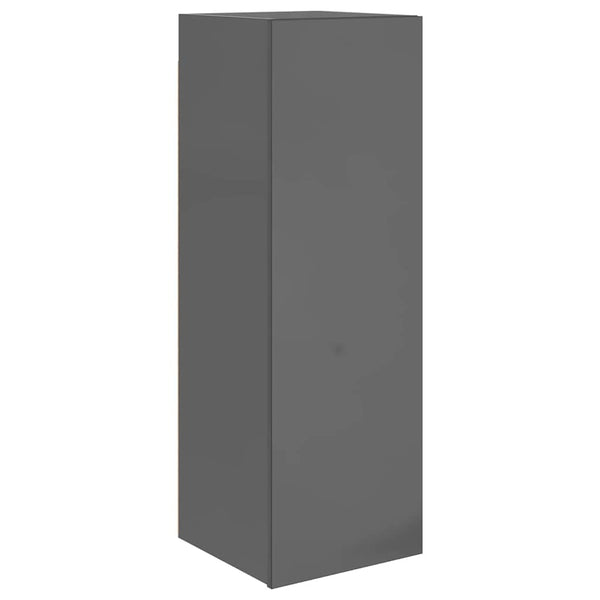 vidaXL 10-Piece TV Cabinet Set High Gloss Grey Engineered Wood