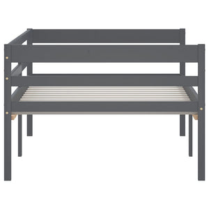 vidaXL Solid Wood Bed Dark Grey Pine 90x200 cm