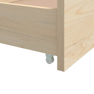 vidaXL Solid Pine Bed with Drawers 90x200 cm
