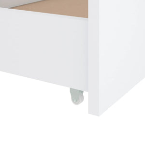 vidaXL Solid Wood Bed with Drawers White Pine 90x200 cm