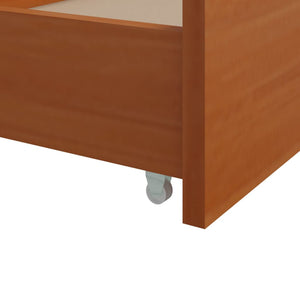 vidaXL Solid Wood Bed with Drawers Honey Brown Pine 90x200 cm