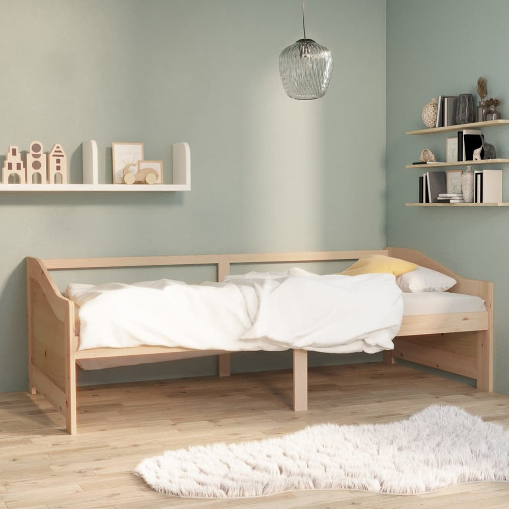 vidaXL Day Bed 3-Seater Solid Pine Wood 90x200 cm