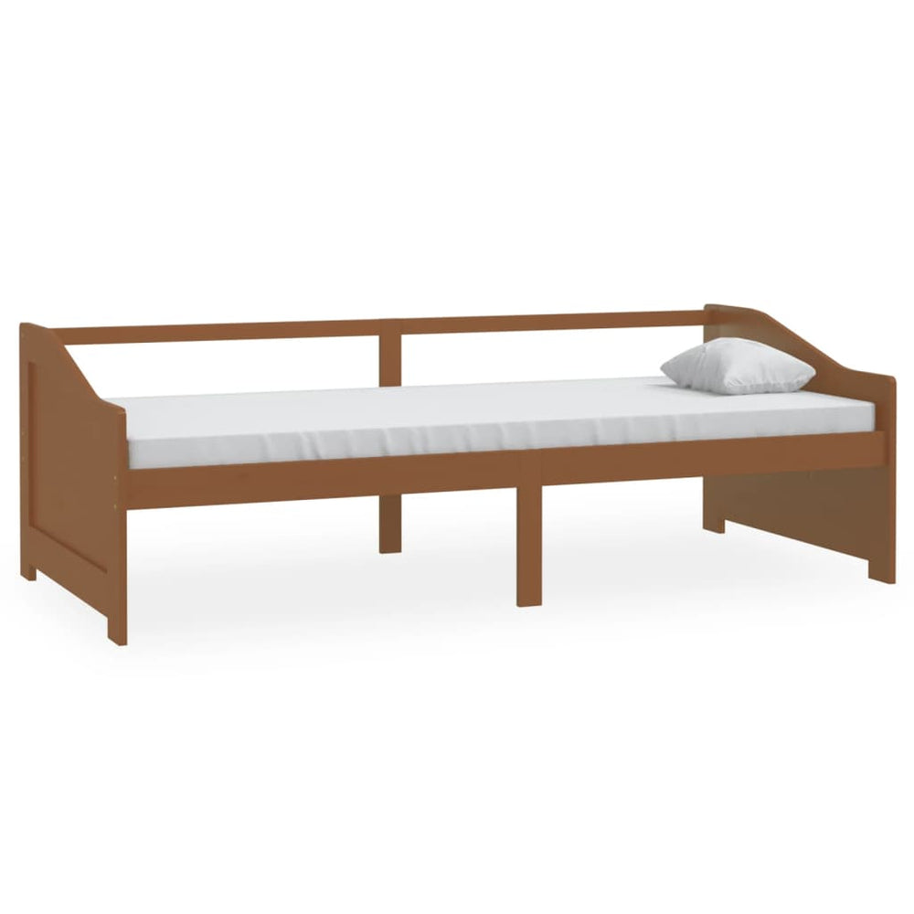 vidaXL Day Bed 3-Seater Honey Brown Solid Pine Wood 90x200 cm