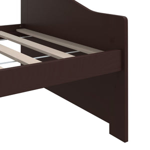 vidaXL Day Bed 3-Seater Dark Brown Solid Pine Wood 90x200 cm