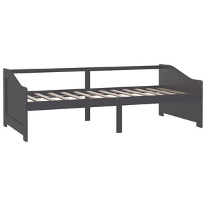 vidaXL Day Bed 3-Seater Dark Grey Solid Pine Wood 90x200 cm