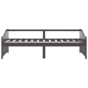 vidaXL Day Bed 3-Seater Dark Grey Solid Pine Wood 90x200 cm