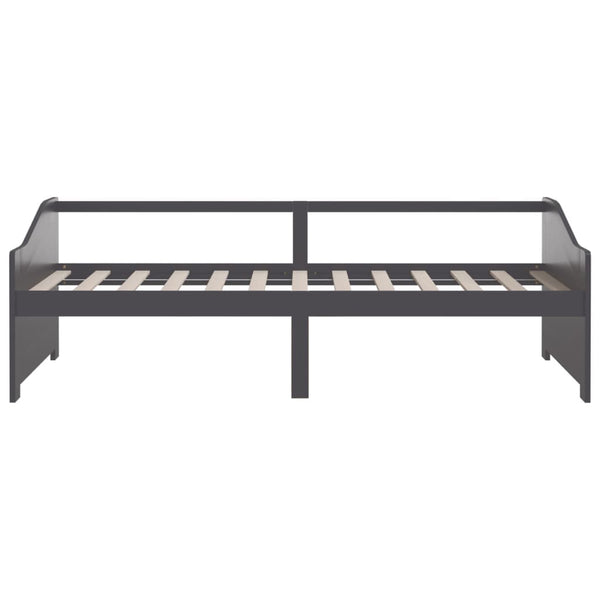 vidaXL Day Bed 3-Seater Dark Grey Solid Pine Wood 90x200 cm