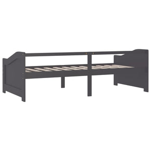 vidaXL Day Bed 3-Seater Dark Grey Solid Pine Wood 90x200 cm