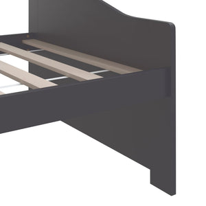 vidaXL Day Bed 3-Seater Dark Grey Solid Pine Wood 90x200 cm