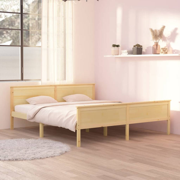 vidaXL Solid Pine Wood Bed 180x200 cm