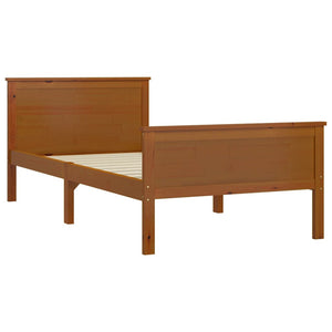 vidaXL Solid Wood Bed Honey Brown Pine Wood 100x200 cm