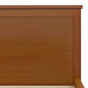 vidaXL Solid Wood Bed Honey Brown Pine Wood 100x200 cm