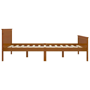 vidaXL Solid Wood Bed Frame without Mattress Honey Brown 120x200 cm Pine Wood