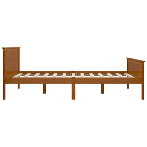 vidaXL Solid Wood Bed Honey Brown Pine Wood 160x200 cm