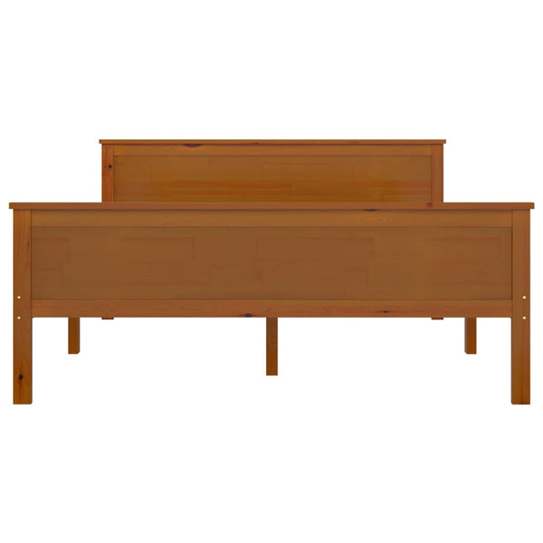 vidaXL Solid Wood Bed Honey Brown Pine Wood 160x200 cm