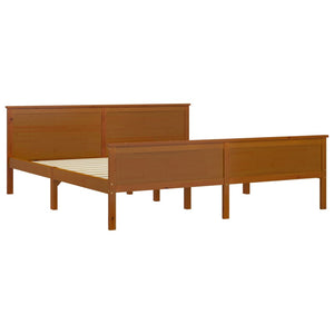 vidaXL Solid Wood Bed Honey Brown Pinewood 180x200 cm