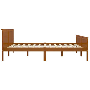 vidaXL Solid Wood Bed Honey Brown Pinewood 180x200 cm