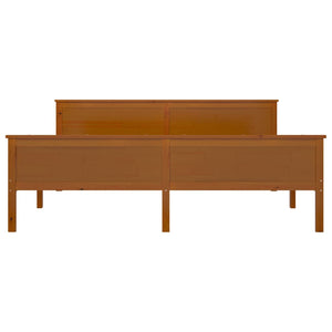 vidaXL Solid Wood Bed Honey Brown Pinewood 180x200 cm