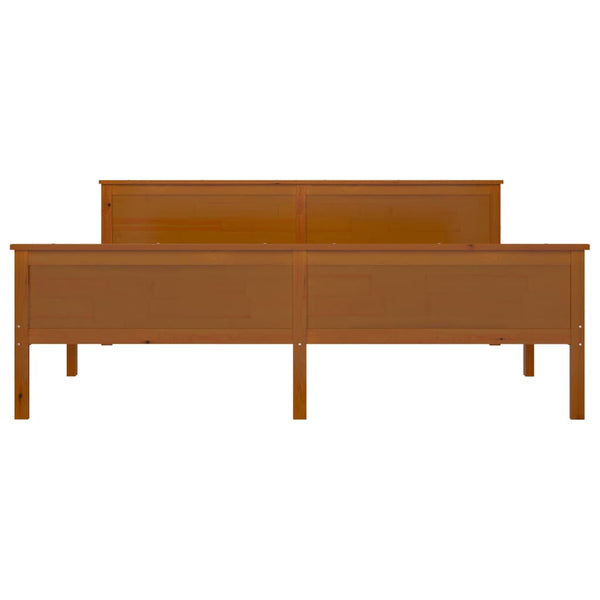 vidaXL Solid Wood Bed Honey Brown Pinewood 180x200 cm
