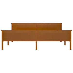 vidaXL Solid Wood Bed Honey Brown Pine Wood 200x200 cm