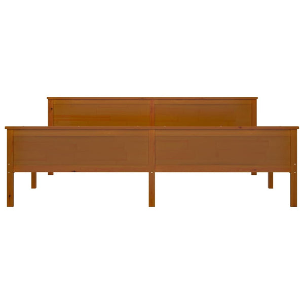 vidaXL Solid Wood Bed Honey Brown Pine Wood 200x200 cm