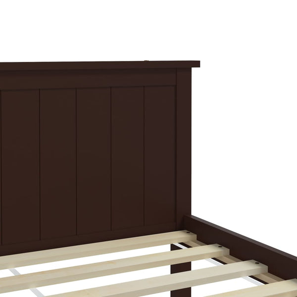 vidaXL Solid Wood Bed Dark Brown Pine 90x200 cm