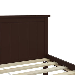 vidaXL Solid Wood Bed Dark Brown Pine 100x200 cm