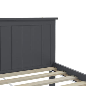 vidaXL Solid Wood Bed Grey Pine 160x200 cm
