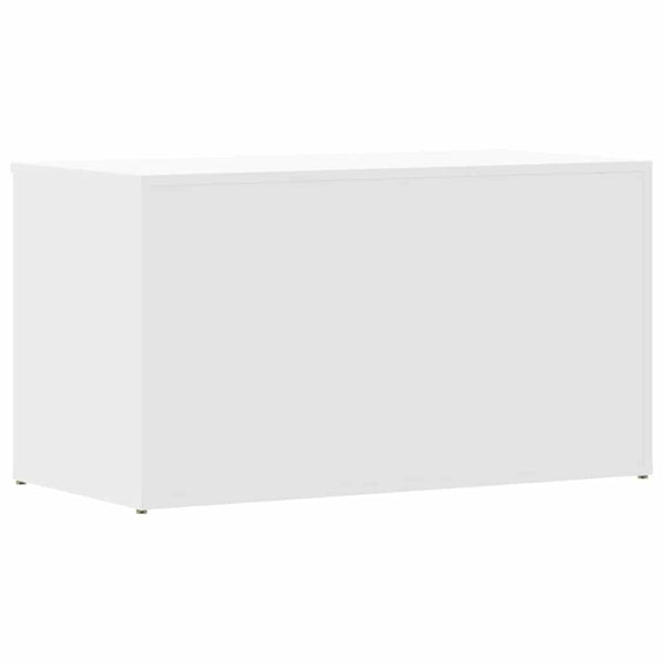 vidaXL Storage Trunk White 84x42x46 cm Engineered Wood