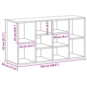 Graue Schuhbank 103 cm