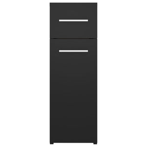 vidaXL Apothecary Cabinet Black 20x45.5x60 cm Engineered Wood