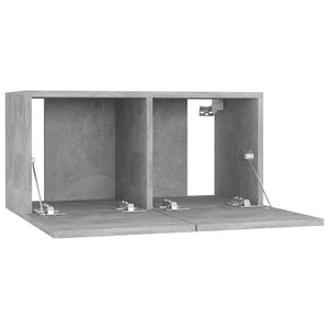vidaXL TV Wall Cabinets 3 pcs Concrete Grey 60x30x30 cm