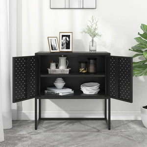 vidaXL Sideboard Black 75x35x75 cm Steel